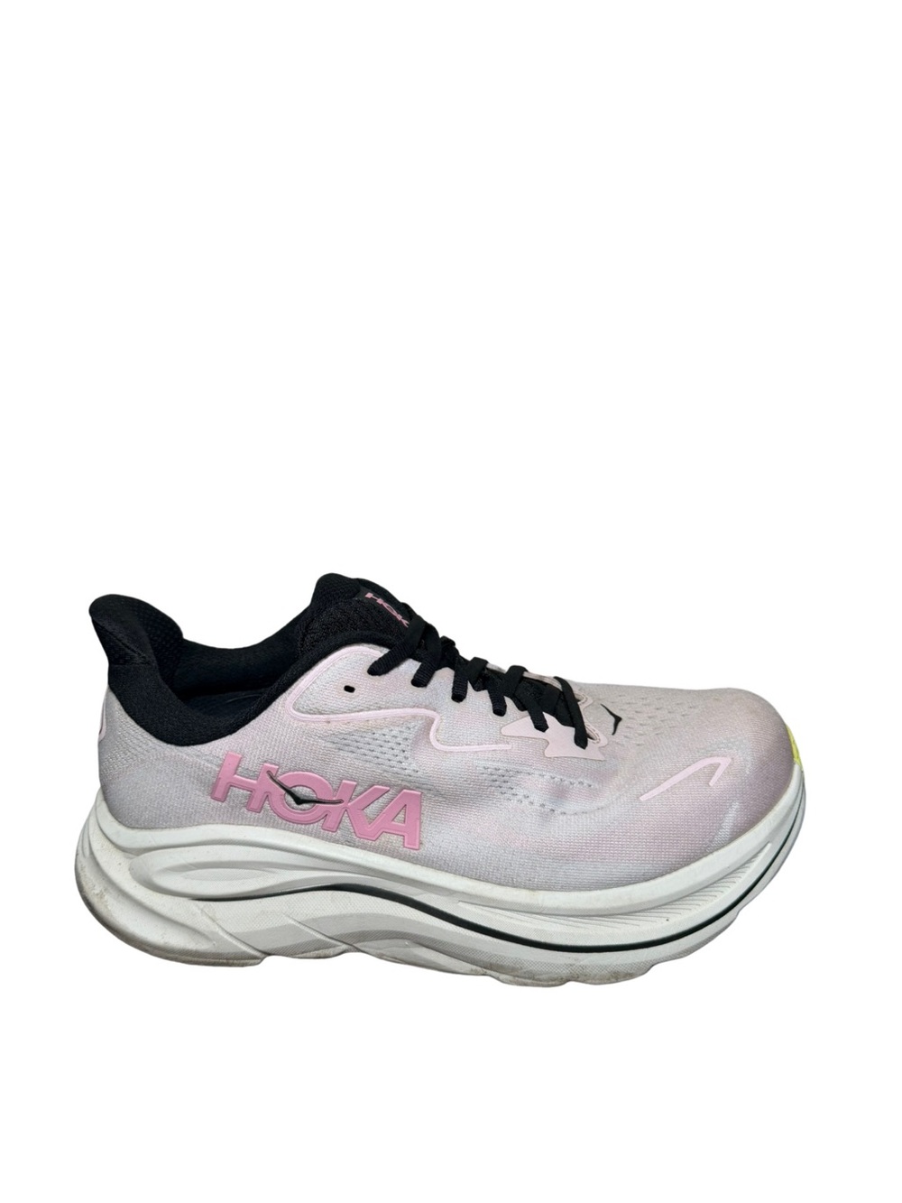 HOKA Women's Clifton 10 wide Pink Bondi Running Shoe size 10 D